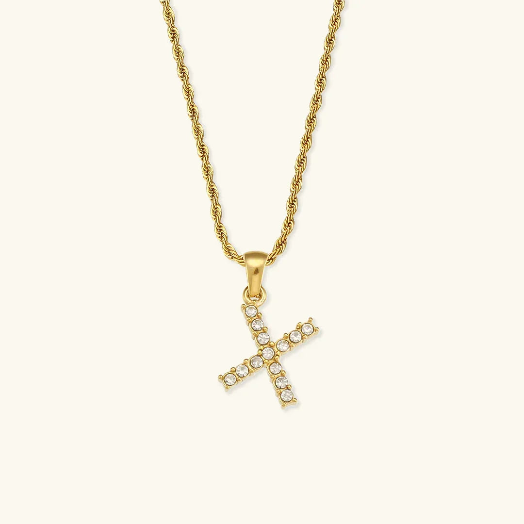 [Echo Fine]Maeve Letter Initial Diamond Necklace