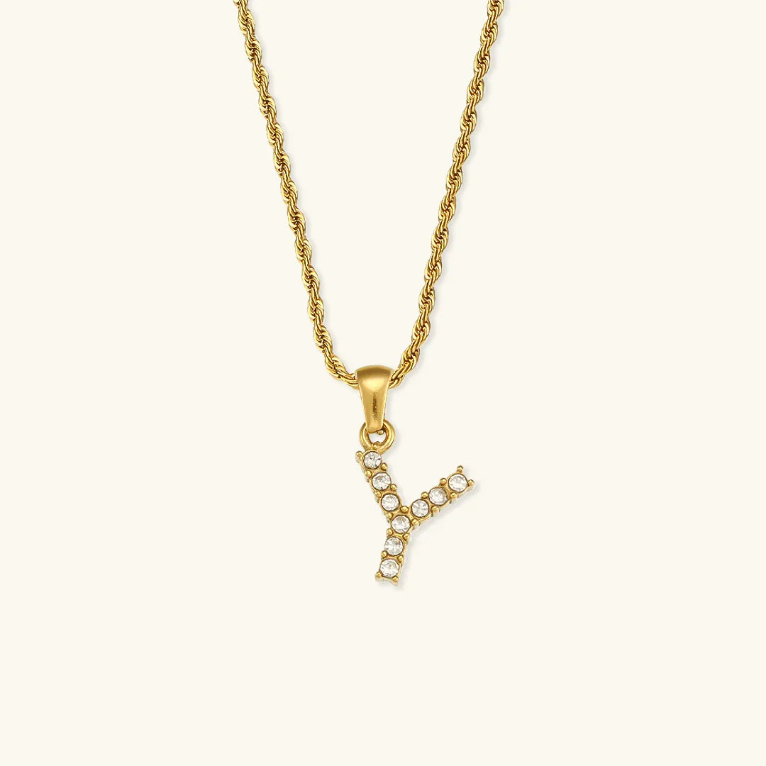 [Echo Fine]Maeve Letter Initial Diamond Necklace