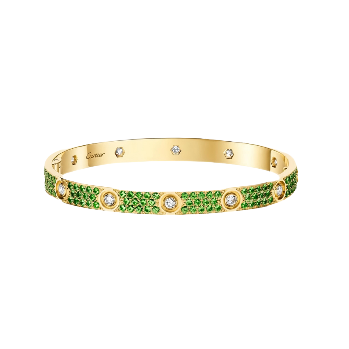 [ECHO]2026 PAVE GEMSTONE LOVE BRACELET 6.1MM 10 DIAMONDS