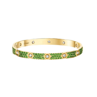 [ECHO]2026 PAVE GEMSTONE LOVE BRACELET 6.1MM 10 DIAMONDS
