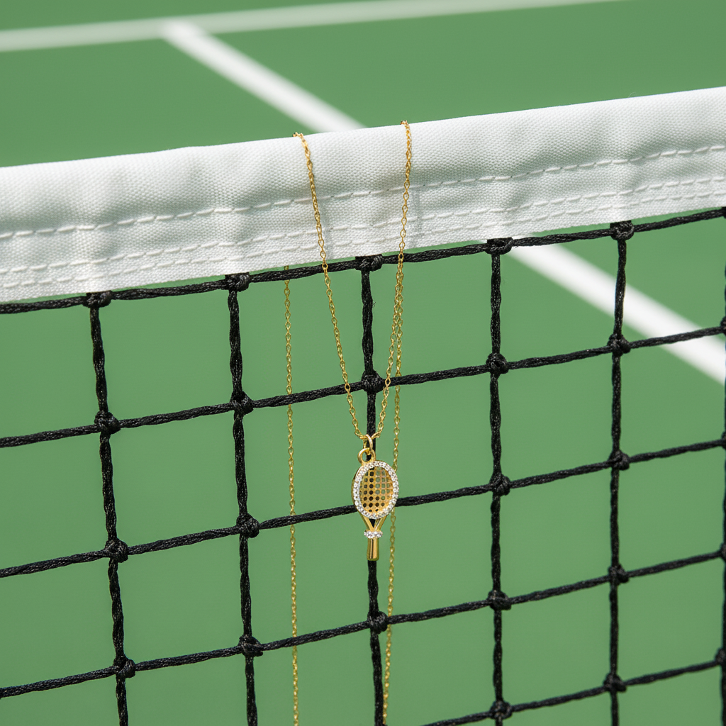 [Echo Fine]Aces Gold Tennis Pendant