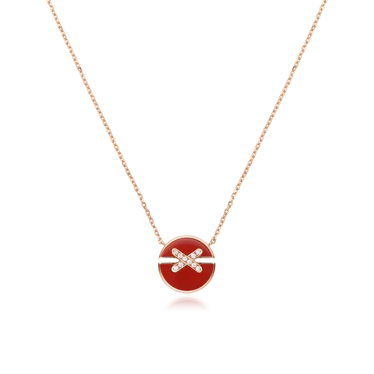 [ECHO ]JEUX DE ROSE GOLD DIAMOND NECKLACE