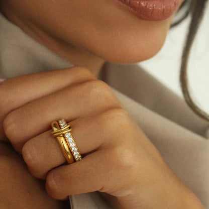 [Echo Fine]Alison Stacked Diamond Ring