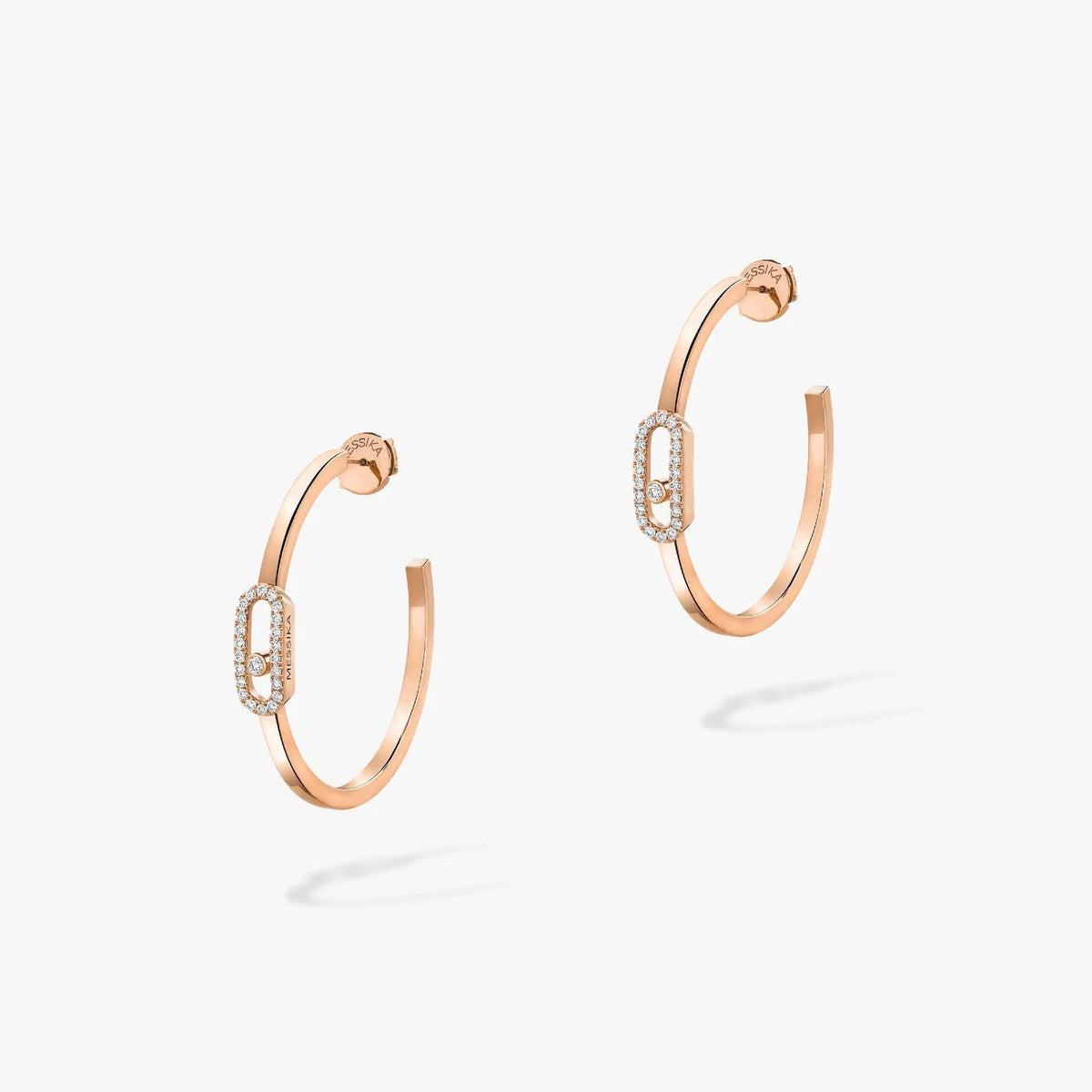 [ECHO]CREOLES MOVE UNO PM DIAMOND EARRINGS
