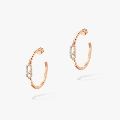 [ECHO]CREOLES MOVE UNO PM DIAMOND EARRINGS