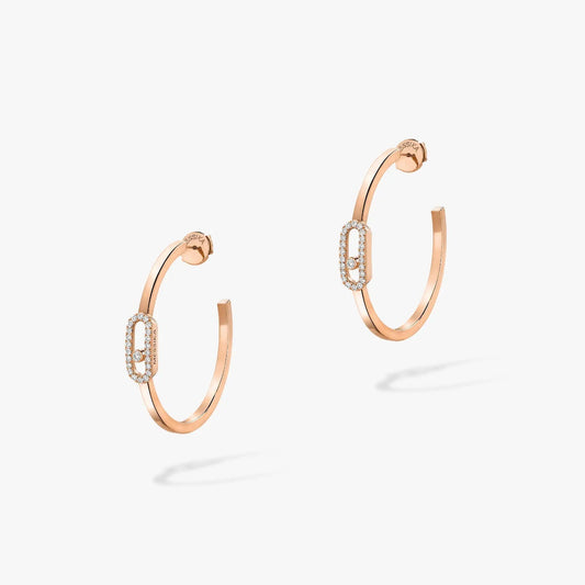 [ECHO]CREOLES MOVE UNO PM DIAMOND EARRINGS
