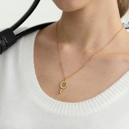 [Echo Fine]Aces Gold Tennis Pendant