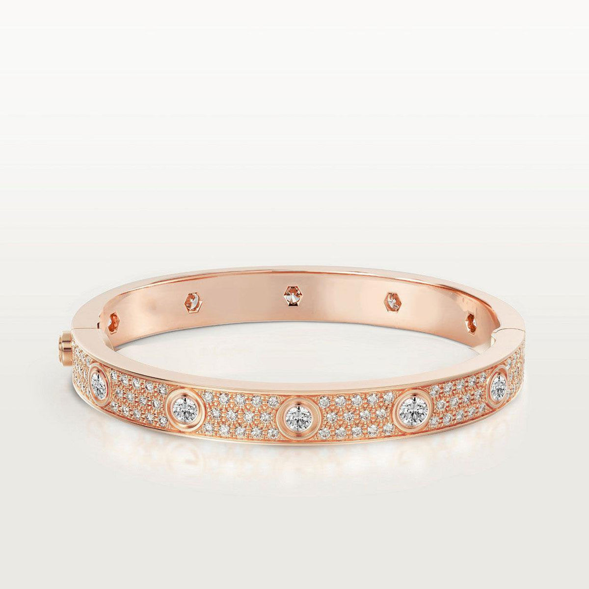 [ECHO ]LOVE BRACELET 6.1MM DIAMOND-PAVED 10 BIG DIAMONDS