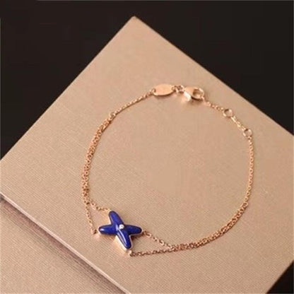 [ECHO ]Hollow Design Four-Leaf Clover Flower Shape Bracelet