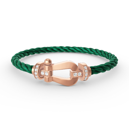[ECHO ]FORCE LARGE HORSESHOE HALF DIAMOND BRACELET ROSE GOLD