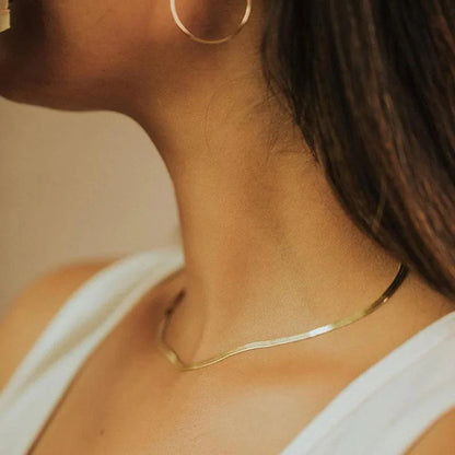 [Echo Fine]Elizabeth Gold Herringbone Necklace
