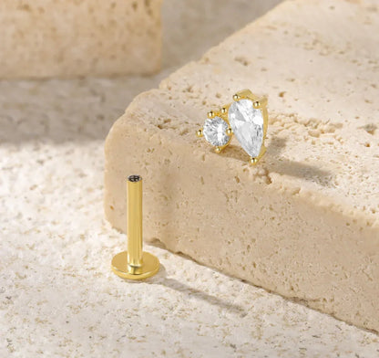 [Echo Fine]Kate Flat Back Diamond Stud