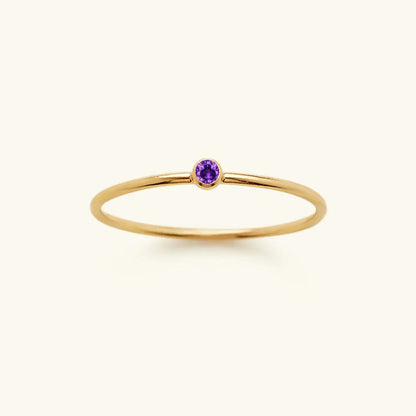 [Echo Fine]Amelia Birthstone Stacker Ring