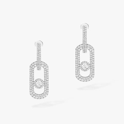 [ECHO]So Move XL Pave_-Set Diamond Pendant Earrings