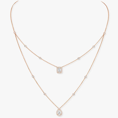 [ECHO]MY TWIN 2 ROW DIAMOND NECKLACE