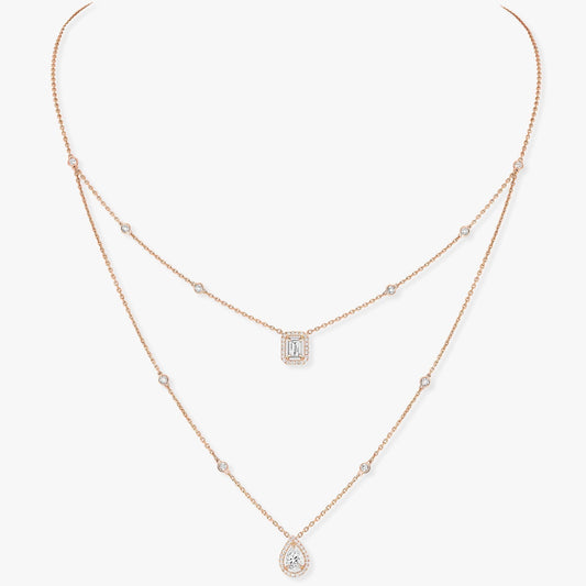 [ECHO]MY TWIN 2 ROW DIAMOND NECKLACE