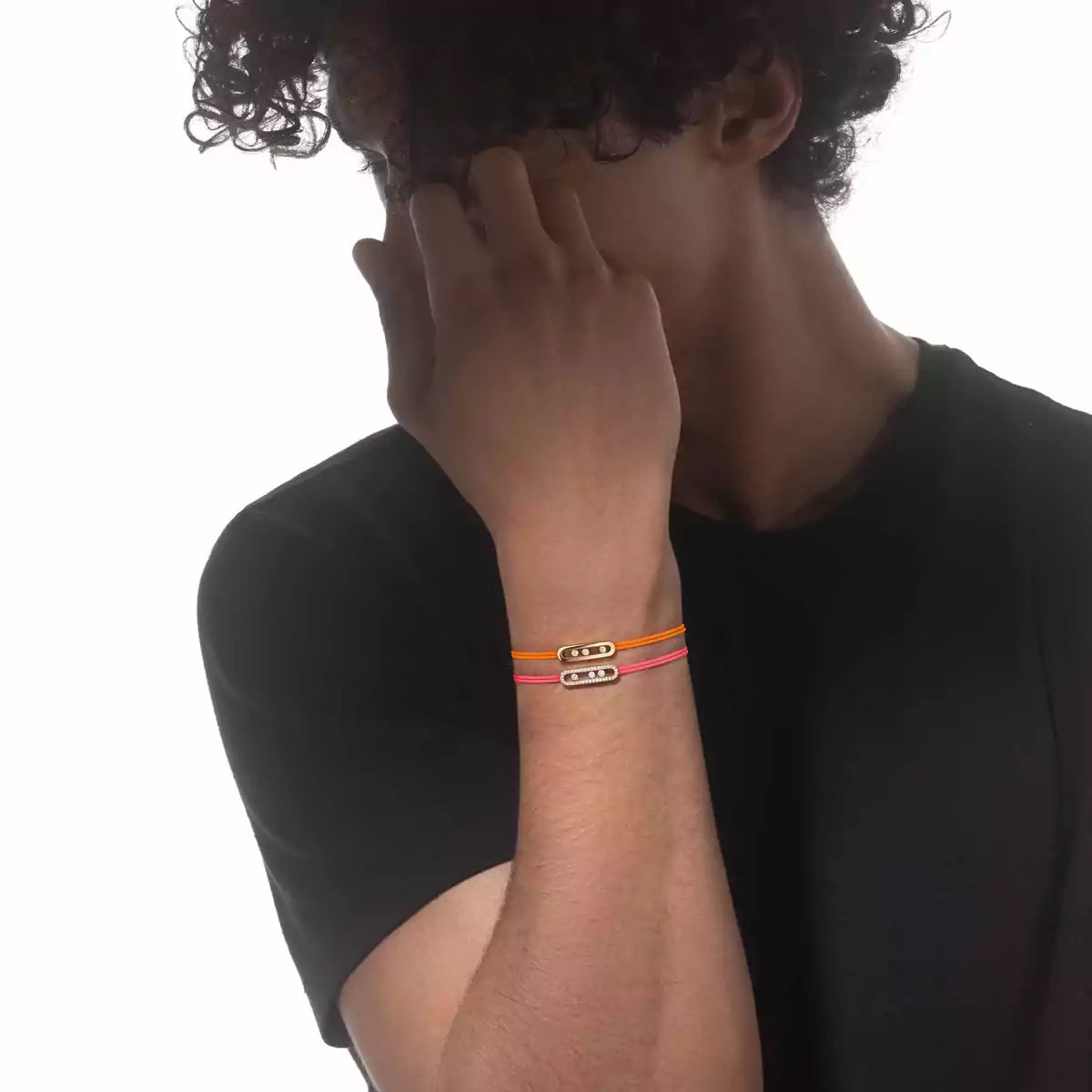 [ECHO]Messika Care(s) pink cord pavé bracelet