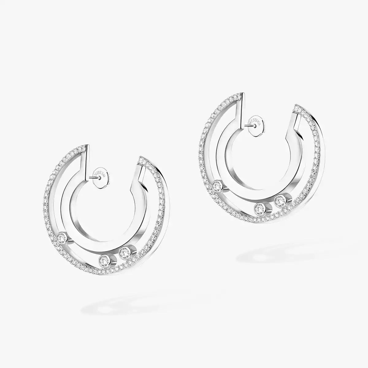 [ECHO]Move Romane Small Diamond Hoop Earrings