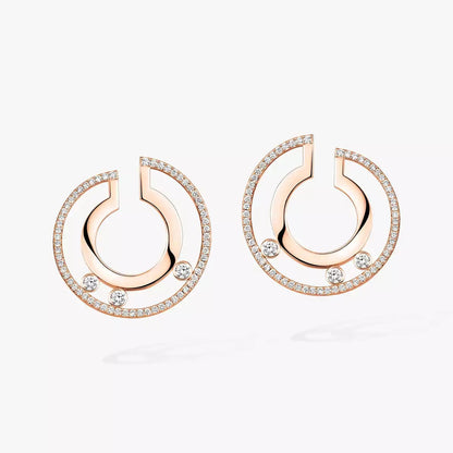 [ECHO]Move Romane Small Diamond Hoop Earrings
