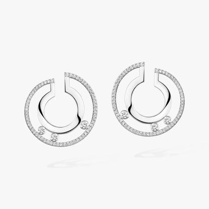 [ECHO]Move Romane Small Diamond Hoop Earrings