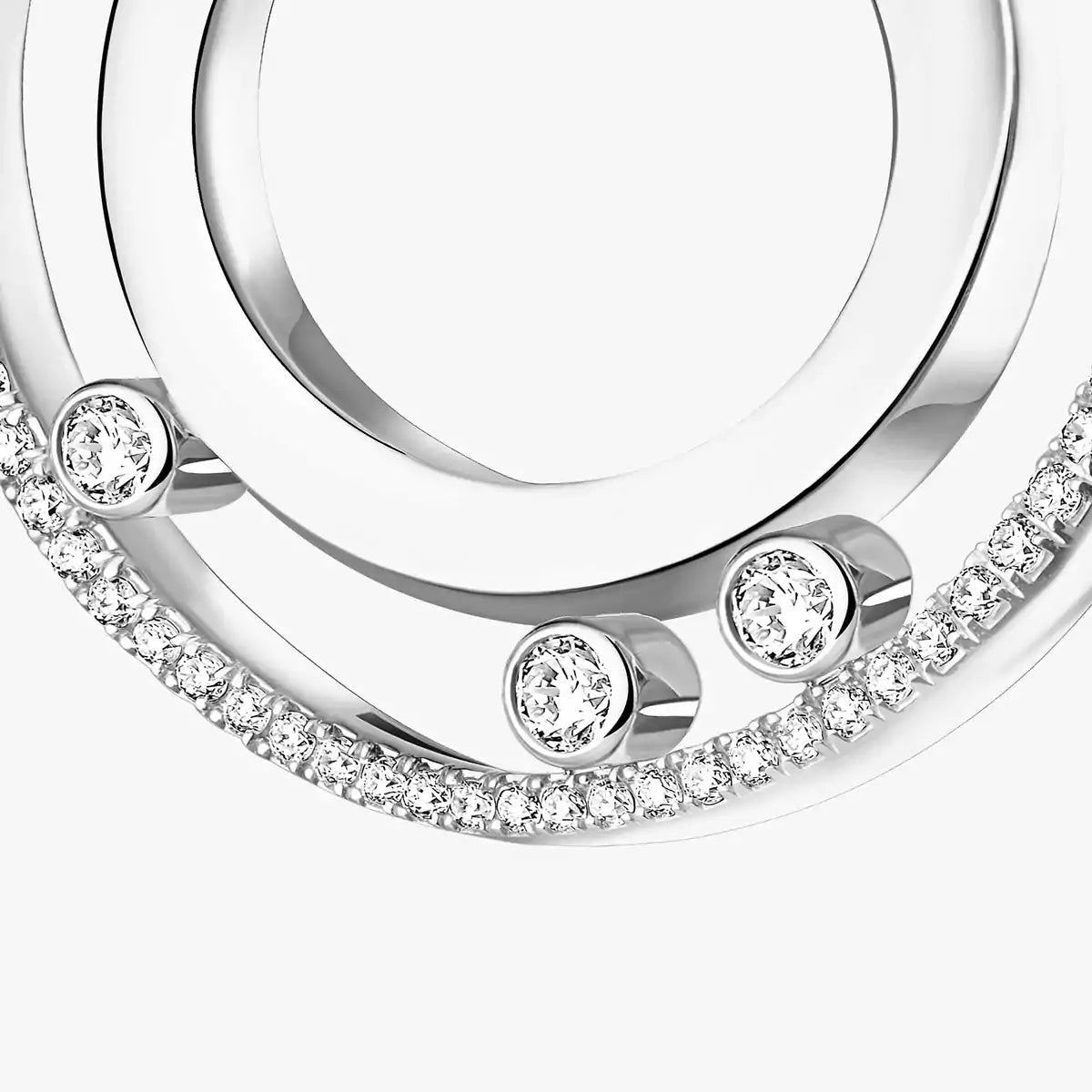 [ECHO]Move Romane Small Diamond Hoop Earrings