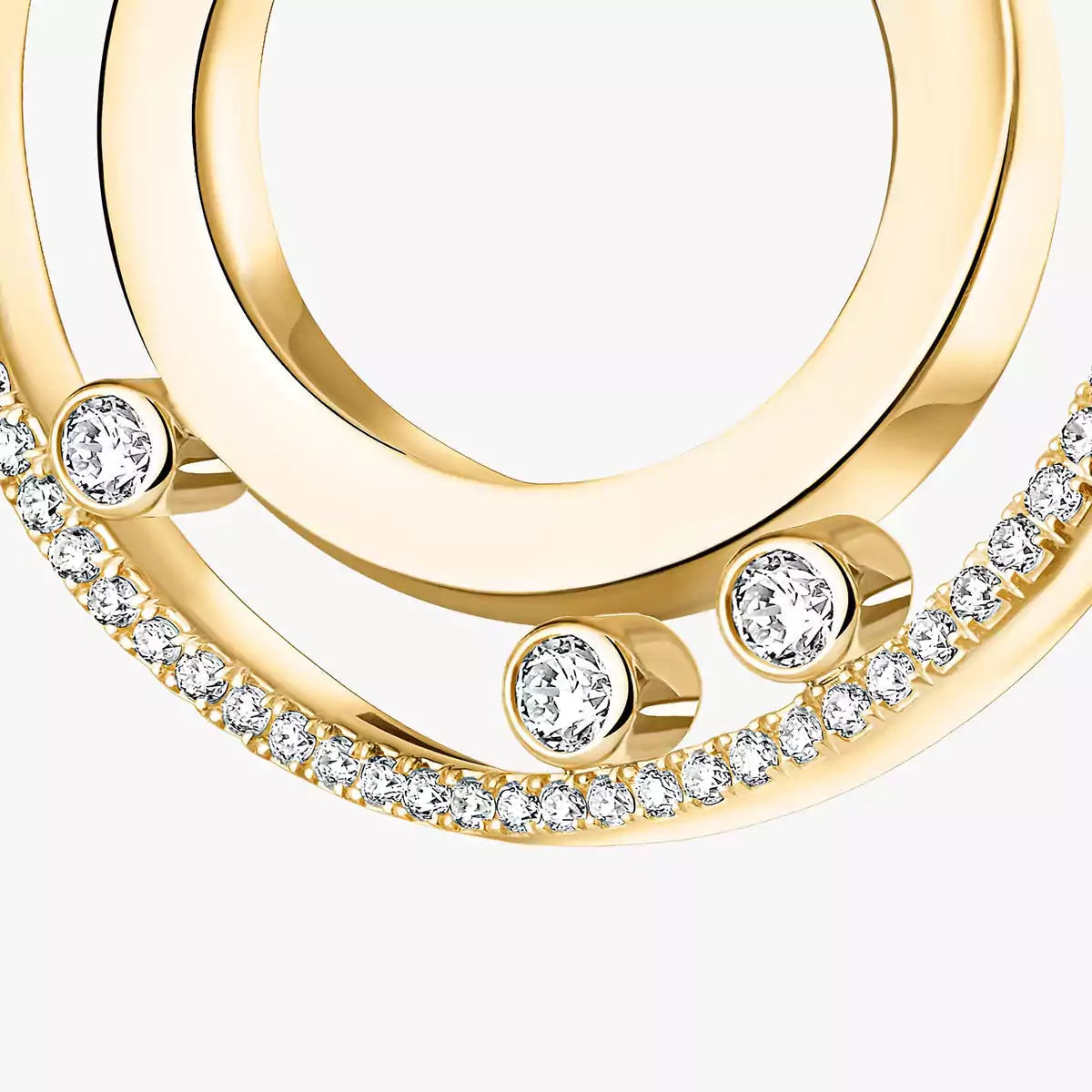 [ECHO]Move Romane Small Diamond Hoop Earrings