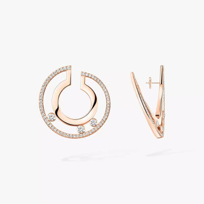 [ECHO]Move Romane Small Diamond Hoop Earrings