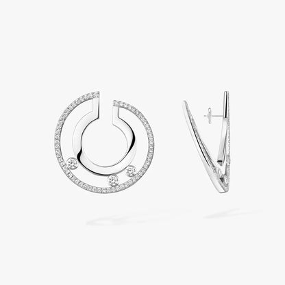 [ECHO]Move Romane Small Diamond Hoop Earrings