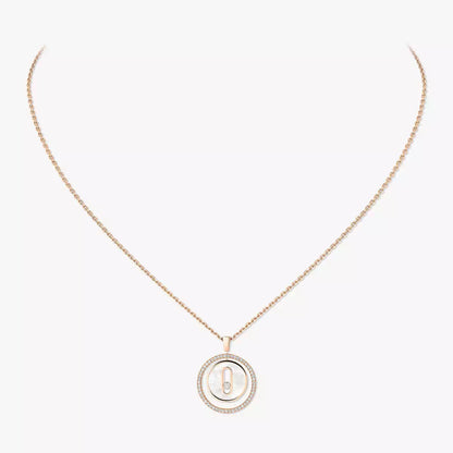 [ECHO]Lucky Move Diamond Necklace in Rose Gold and White Mother-of-Pearl