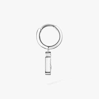 [ECHO]Move Uno Single Diamond Hoop Earring