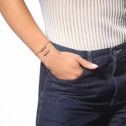 [ECHO]Messika Care(s) pink cord pavé bracelet