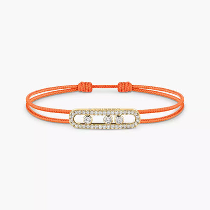 [ECHO]Messika Care(s) pink cord pavé bracelet