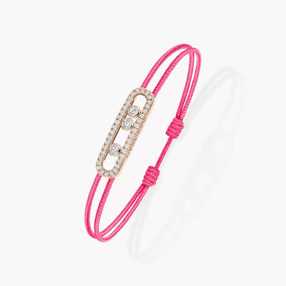 [ECHO]Messika Care(s) pink cord pavé bracelet