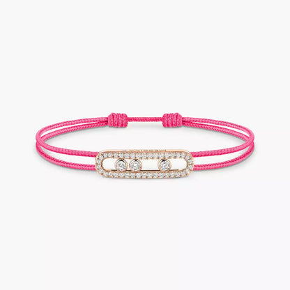 [ECHO]Messika Care(s) pink cord pavé bracelet