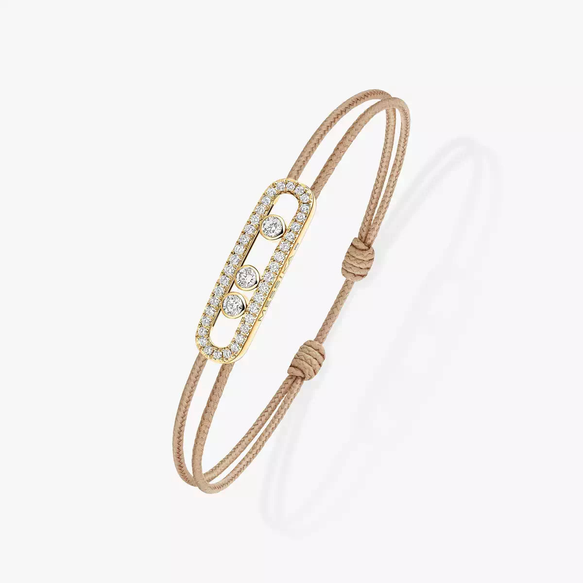 [ECHO]Messika Care(s) pink cord pavé bracelet