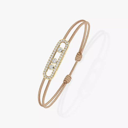 [ECHO]Messika Care(s) pink cord pavé bracelet