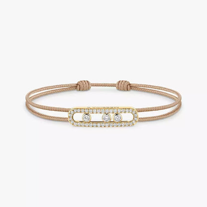 [ECHO]Messika Care(s) pink cord pavé bracelet