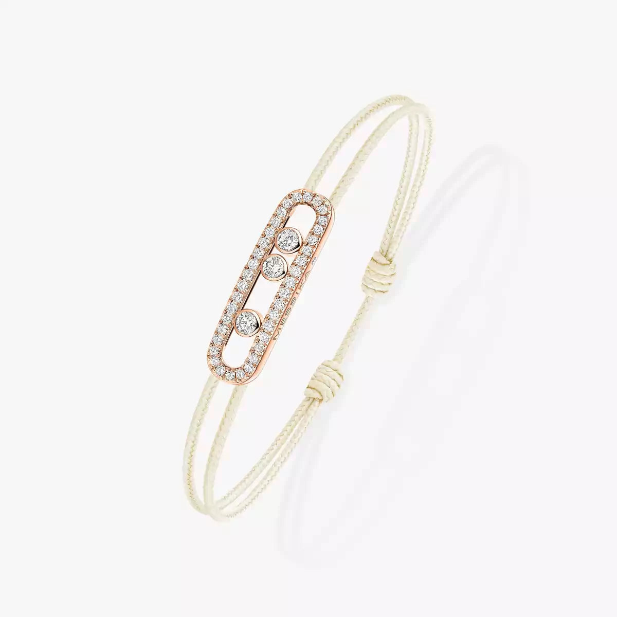 [ECHO]Messika Care(s) pink cord pavé bracelet