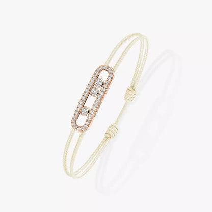 [ECHO]Messika Care(s) pink cord pavé bracelet