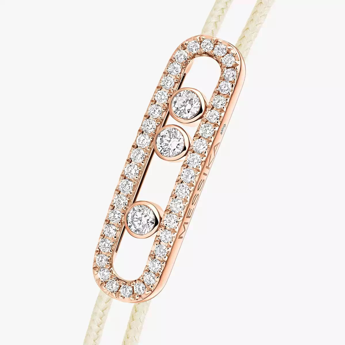 [ECHO]Messika Care(s) pink cord pavé bracelet