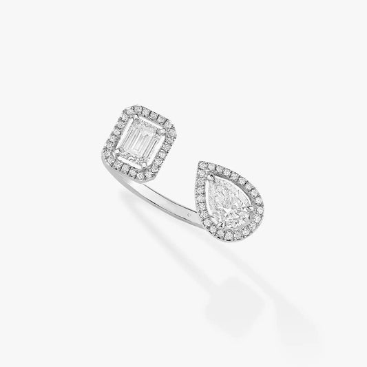 [ECHO]MY TWIN TOI & MOI SILVER DIAMOND RING