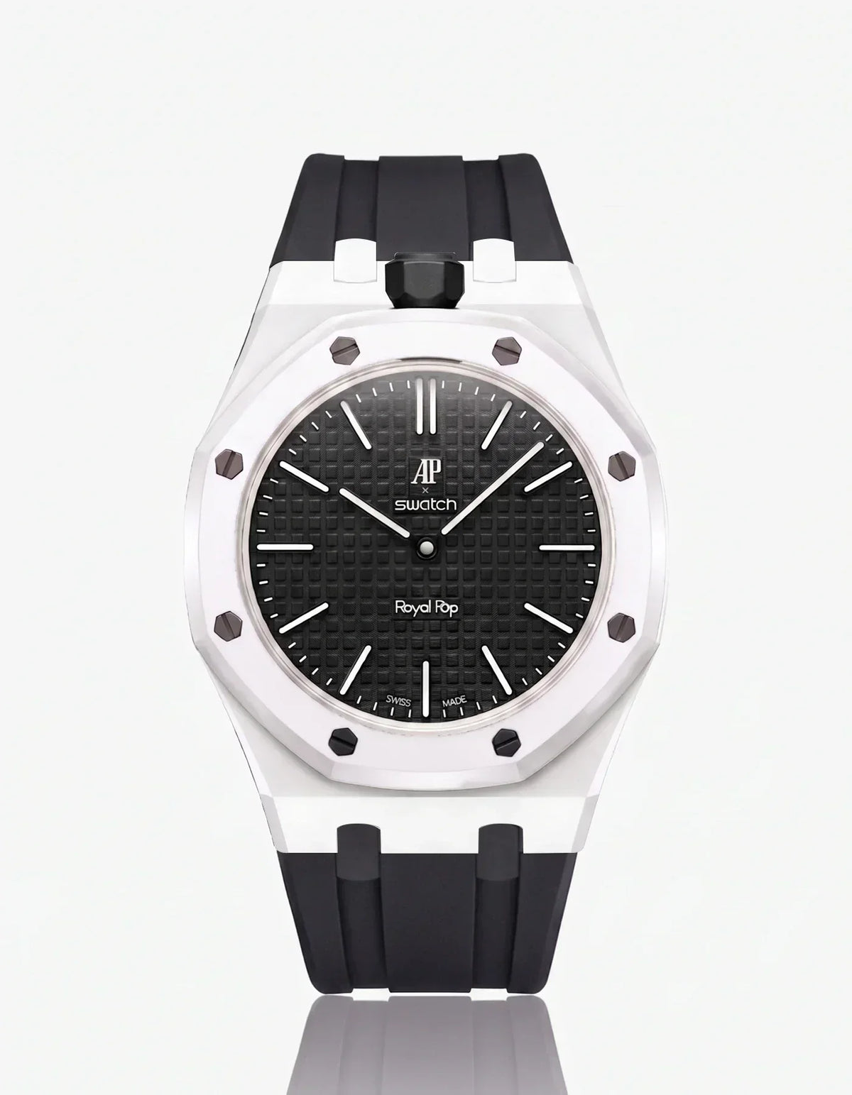 Silicone Strap & Case Royal Pop Ocho Negro(Customize  Colors)