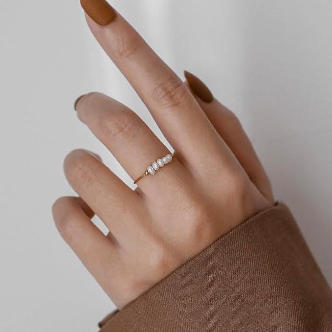 [Echo Fine]Magnolia Freshwater Pearl Gold Ring
