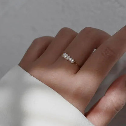 [Echo Fine]Magnolia Freshwater Pearl Gold Ring
