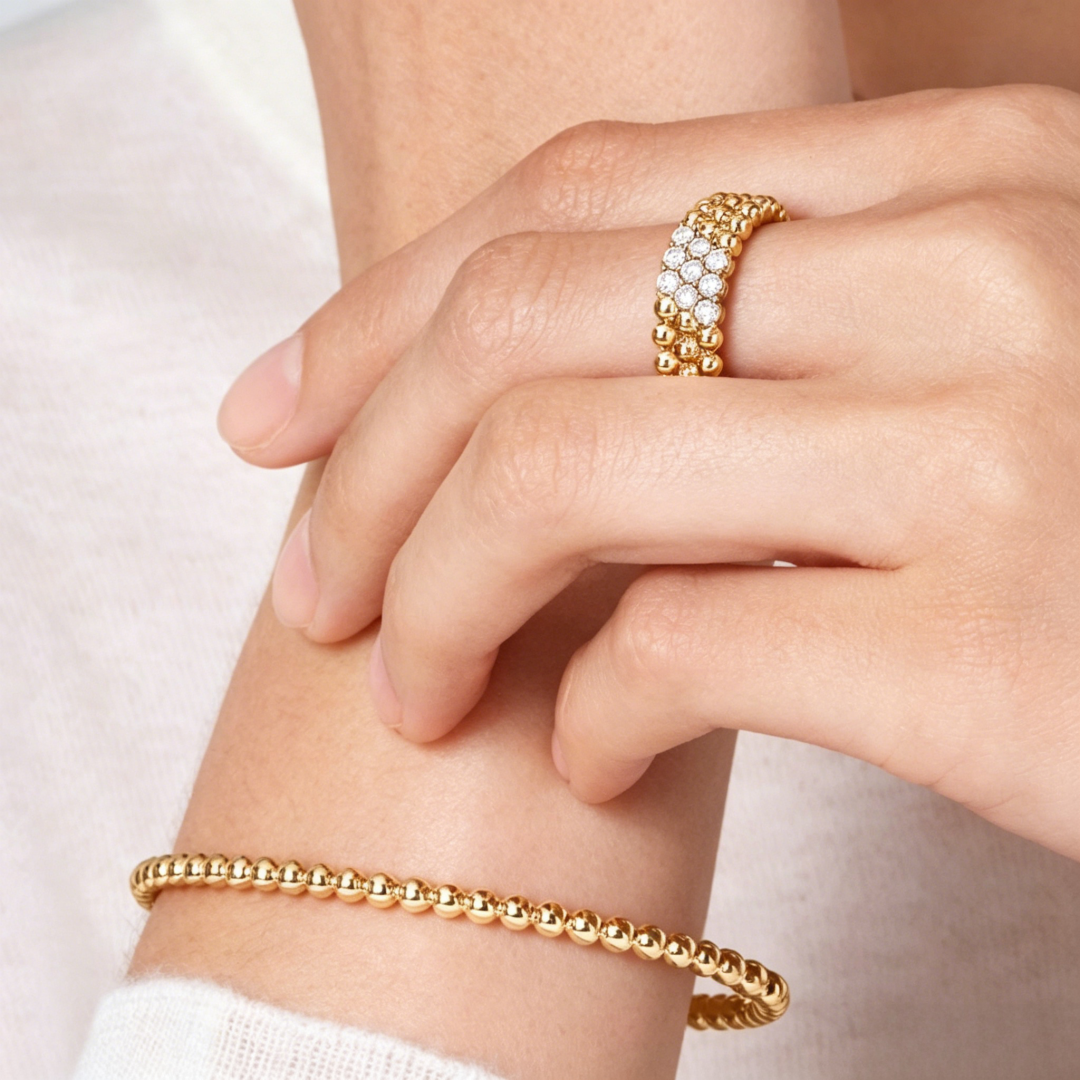 [ECHO] THREE-ROW DIAMOND RING