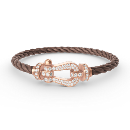 [ECHO ]FORCE LARGE HORSESHOE FULL DIAMOND BRACELET ROSE GOLD