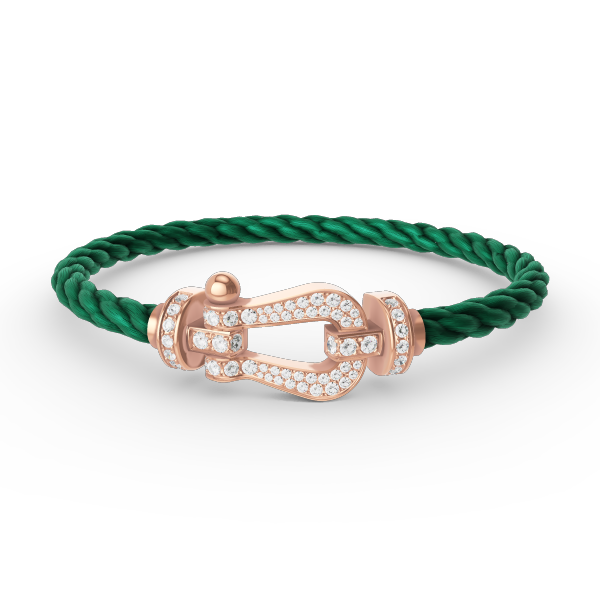 [ECHO ]FORCE LARGE HORSESHOE FULL DIAMOND BRACELET ROSE GOLD