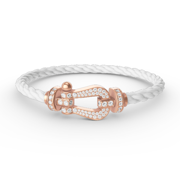 [ECHO ]FORCE LARGE HORSESHOE FULL DIAMOND BRACELET ROSE GOLD