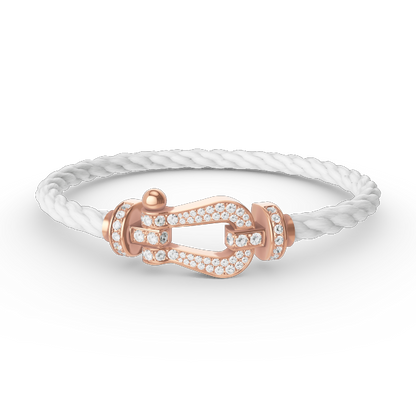 [ECHO ]FORCE LARGE HORSESHOE FULL DIAMOND BRACELET ROSE GOLD
