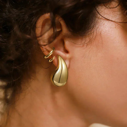 [Echo Fine]Sandra Teardrop Gold Earrings
